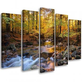 Luminiscencia Forestal: Cuadro de Cinco Piezas