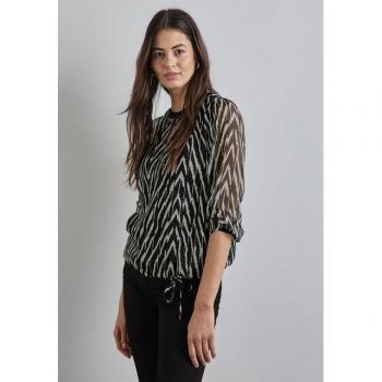 Blouse Noir Street One Femme Mousseline 46