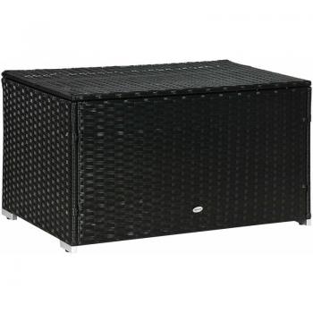 Baule Garden Rattan Noir 95×60×58