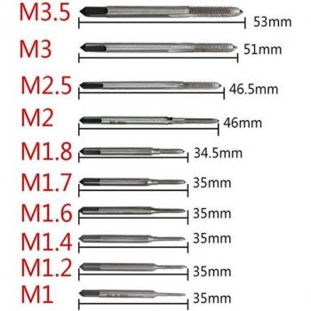 Herramientas de Machuelo para Roscas M1 a M3.5