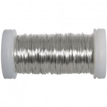 Rayher Silberner Basteldraht 0,5 mm 50 m