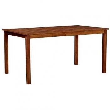 VidaXL Grand Format (150x90 cm) Table de Jardin en Bois d'Acacia Massif
