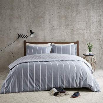 3‑Pack Neatly Striped Cotton Quilt Covers – King