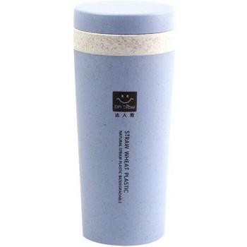 Taza Doble Aislante de Paja de Trigo para Café 16.8x7cm