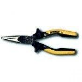 200mm Bi-Component Handle Curved Semi-Round Nose Pliers with Cutter