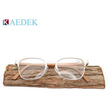 Gafas de lectura con temple de bambú y protección contra fatiga ocular