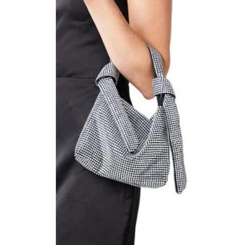 Womens Tamara Diamante Knot Detail Shoulder Bag