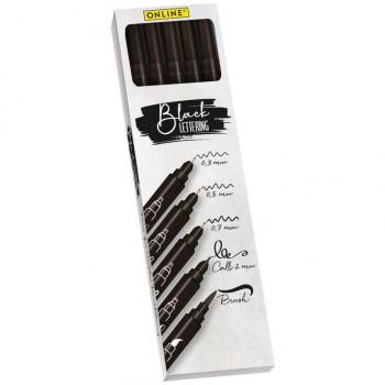 Online Marker Black Lettering Set (Schwarz)
