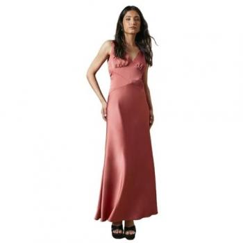 Elegant Velvet Tie Satin Maxi Dress