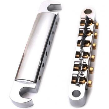 Adjustable Brass Roller Saddle Tune-O-Matic Bridge for LP Electric Guitar