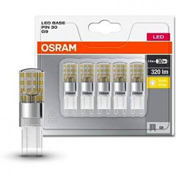 Osram LED Base Pin G9, 2,6 W, 320 lm, 2700 K, Warmweiß, 5er-Pack
