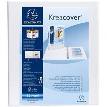 Kreacover PP 47 mm A4 Ring Binder – White, 2 D‑Rings