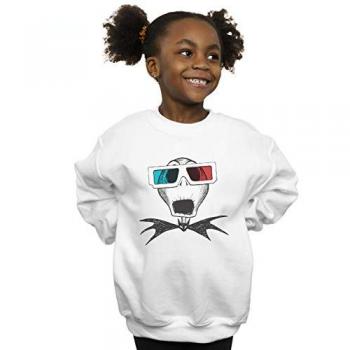 Sweatshirt blanc Jack Skellington 3D pour enfants Disney 9-11 ans