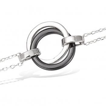 Ceramica Nera Bracciale “Choréographie” Argento L7196