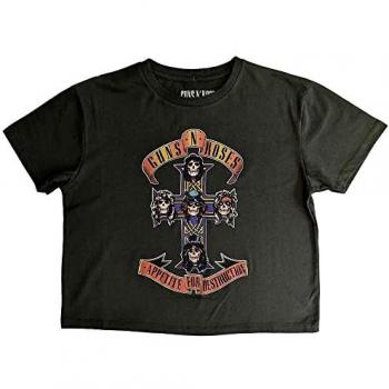 GNR Official Appetite Crop T-Shirt – Green, Size Large