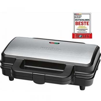 ProfiCook PC-ST 1092 sandwichera 900 W Negro, Acero inoxidable
