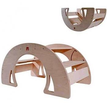 Bianconiglio Kids ® Tavolo Rocker DONDO in Legno Naturale
