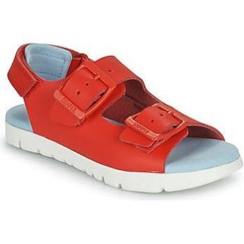 CAMPER Oruga Girls Sandals Red Size 31 Smooth Leather/Cotton