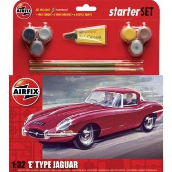 Coffret Jaguar E-Type 1:32 avec Peintures et Outils