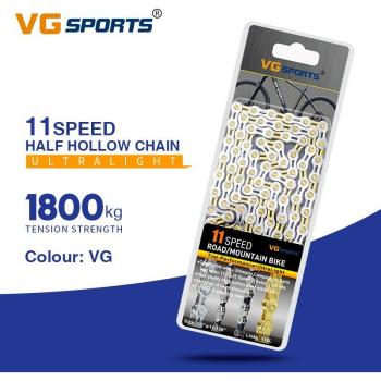 VG Sports 8/9/10/11 Half‑Hollow QuickLink Chain – Mountain/Road
