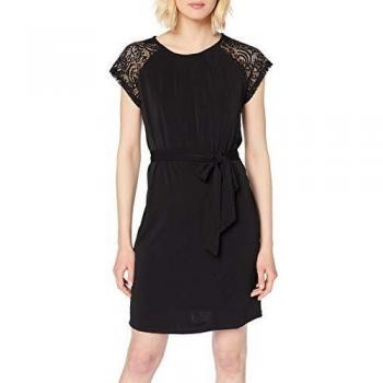 Vero Moda Robe VMALBERTA SS Dentelle, Noir, S