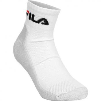 Gants de course Fila Quarts en blanc + motifs colorés