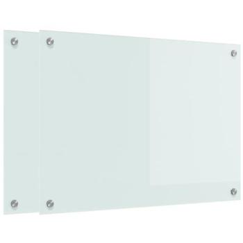 VidaXL Schermo Cottura Bianco 70 × 50 cm Vetro Temperato
