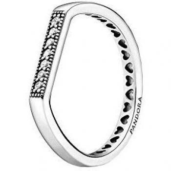 Anillo Pandora de Plata con Brillo