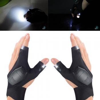 Gants de pêche étanches avec lumière LED
