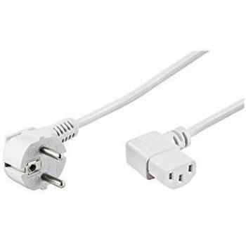 Goobay Cable de Alimentación para CPU Acodado CEE7/C13 2m Blanco