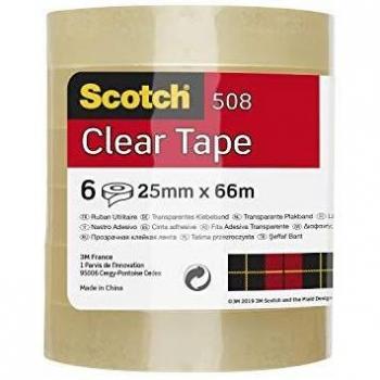 3M Polypropylen Klebeband Scotch durchsichtig (25 mm)