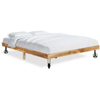 Sonata Bed Frame for Mattress, Solid Mango Wood, 200x200 cm