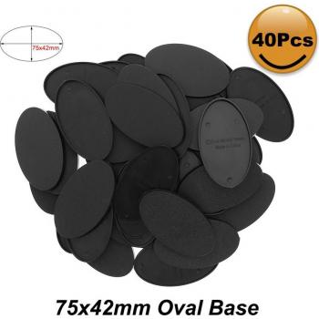 MB875 75x42mm Oval Base Plastic Bases for Miniature Wargames