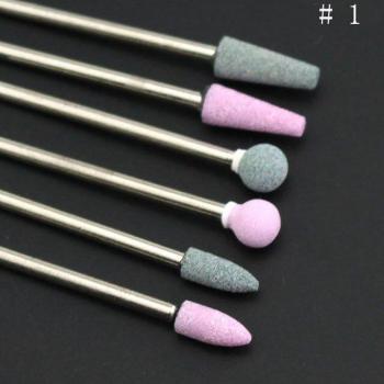 6pcs Electric Nail Drill Bits with Ceramic and Metal Brush