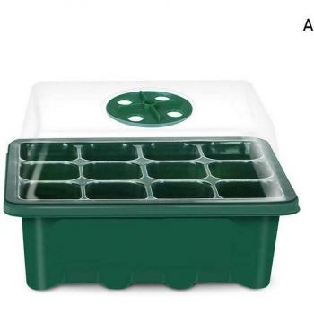 Contenedor de cultivo para plantas con 12 agujeros y tapa