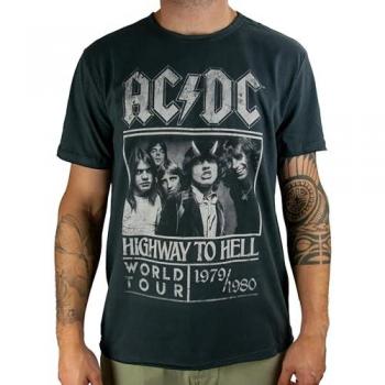Amplified Maglia ACDC Highway to Hell Tonalità Scura