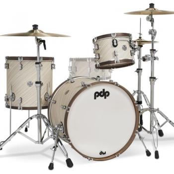 DW PDP Twisted Ivory and Walnut Edition Drum Set