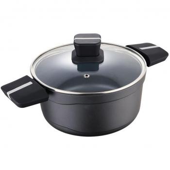 Cocotte en aluminium San Ignacio Bistro 24x12 cm avec couvercle gris compatible induction
