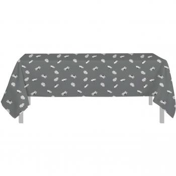 Nappe Soleil Ocre 140x240 cm en Polyester avec imprimé Pétale et coloris Gris