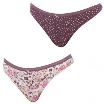 Violette Baumwoll-Tangas 2er-Pack von Janira