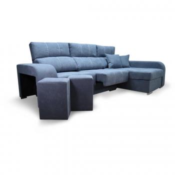 Sofá ACUARIO Tecido Flora com Chaise Longue à Direita