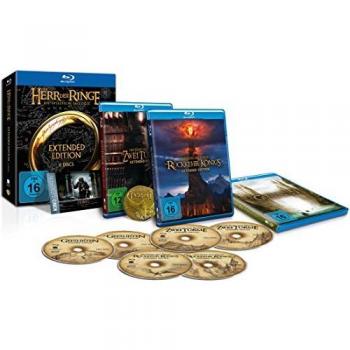 Le Grand Chef-d’œuvre : Le Seigneur des Anneaux Trilogie (Édition Complète) + Coupon de Spectacle Hobbit 3 + Monnaie Collector [Blu‑ray] Édition Limité