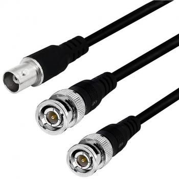 Adaptateur BNC 1:2 Femelle-Mâle, Cordon Splitter Vidéo