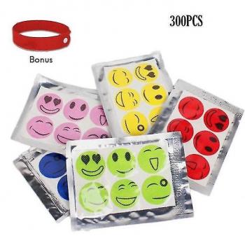 Pegatinas Repelentes de Insectos con Caritas Felices (300 pcs)