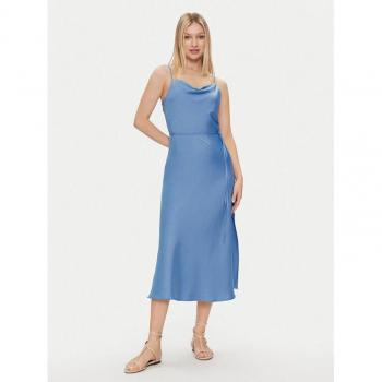 YAS Satin Brautjungfernkleid Blau M mit Taillenbinde – Damen
