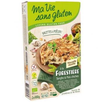 Galettes Poêlées à la Forestière, Sorgho & Pois Chiches, 200 g