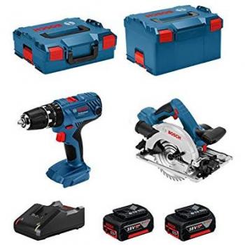 Bosch Pro 18V Tool Bundle – Drill/Hammer, Dual 4.0 Ah Cells, Galaxie 40 Charger