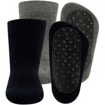 Ewers Calzini con grip 2-pack grigio/marine
