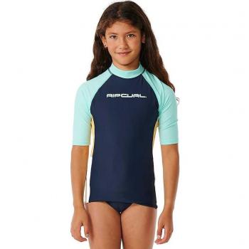 T‑shirt Rip Curl Bambina Blue Orange Block Party Manica Corta 14