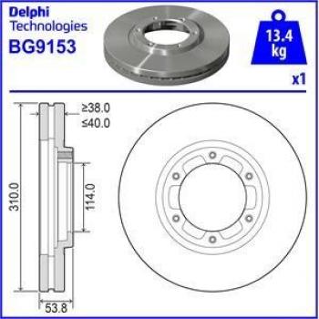 Disco Freno DELPHI BG9153